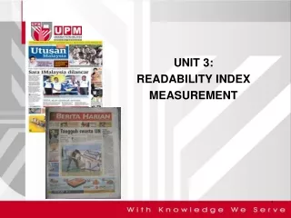 UNIT 3: READABILITY INDEX MEASUREMENT