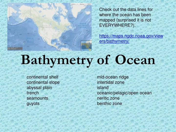 bathymetry of ocean