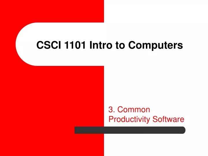 csci 1101 intro to computers