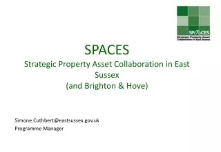 SPACES Strategic Property Asset Collaboration in East Sussex  (and Brighton &amp; Hove)