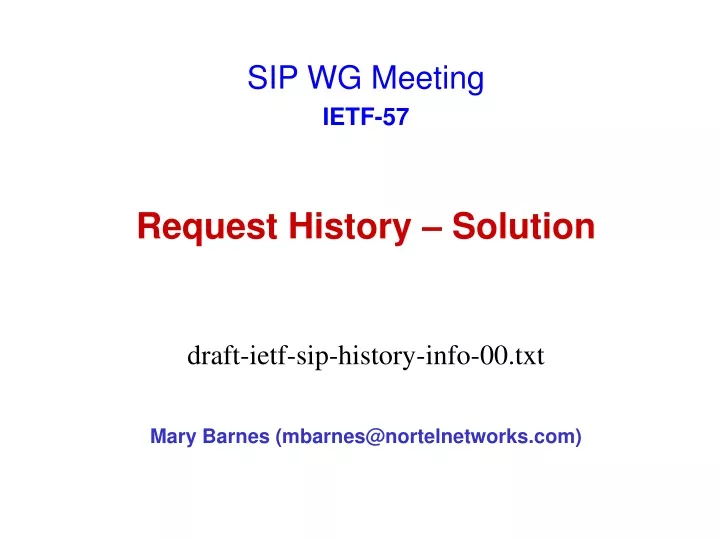 request history solution
