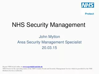 NHS Security Management