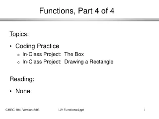 Functions, Part 4 of 4