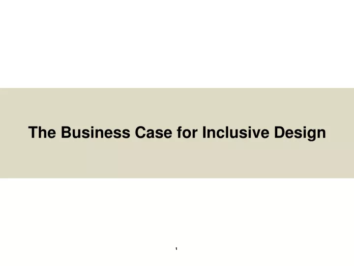 the business case for inclusive design