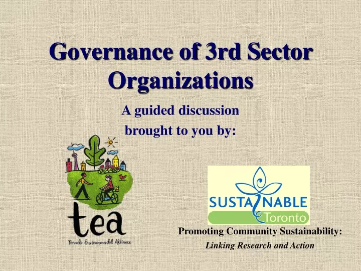 governance of 3rd sector organizations