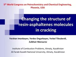 Changing the structure of resin-asphaltenes molecules in cracking