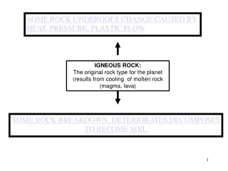 SOME ROCK UNDERGOES CHANGE CAUSED BY HEAT, PRESSURE, PLASTIC FLOW