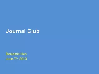 Journal Club