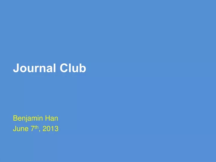 journal club