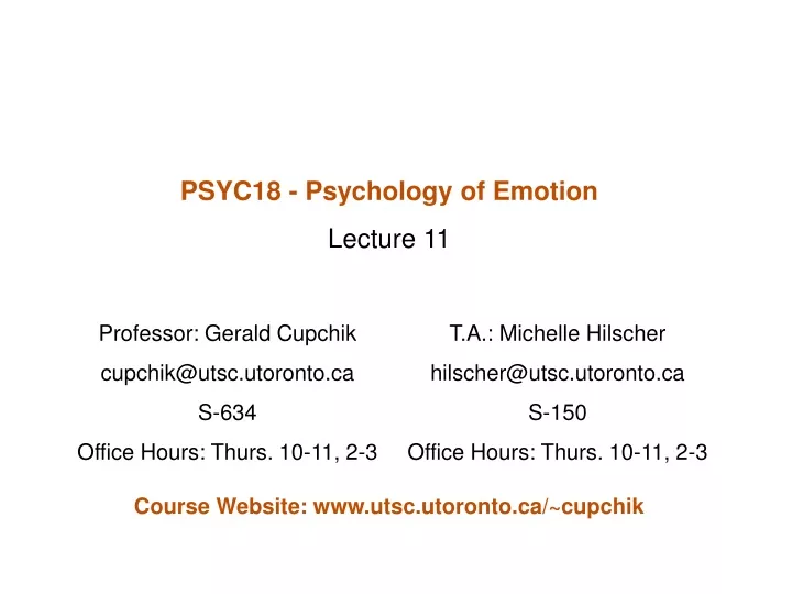 psyc18 psychology of emotion lecture 11