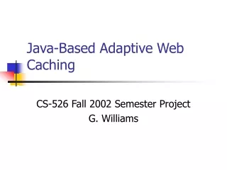 Java-Based Adaptive Web Caching