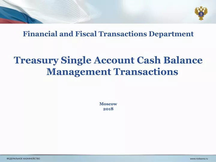 financial and fiscal transactions department