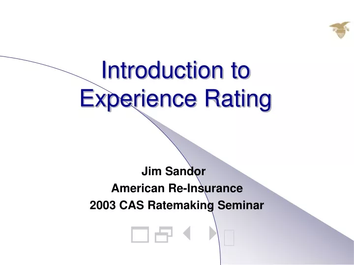 introduction to experience rating
