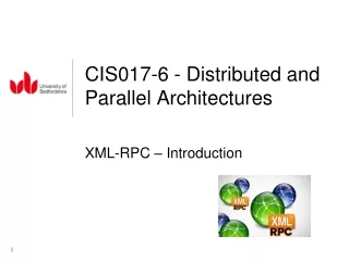 CIS017-6 - Distributed and Parallel Architectures