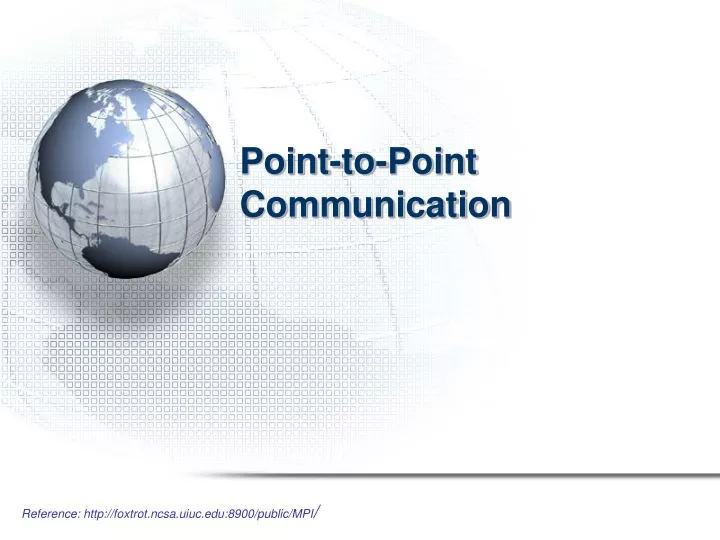 point to point communication