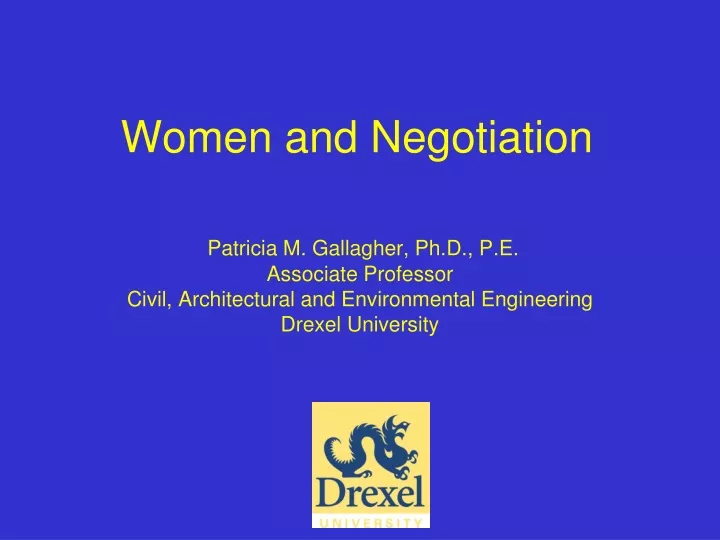 women and negotiation