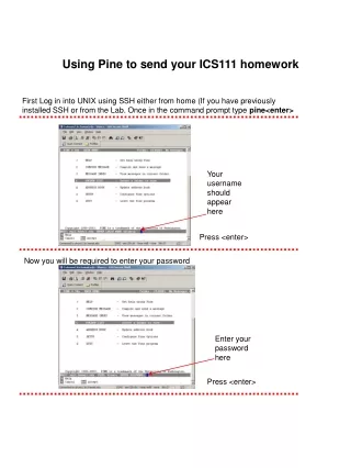 Using Pine to send your ICS111 homework