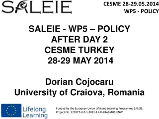 CESME 28-29.05.2014      WP5  - POLICY
