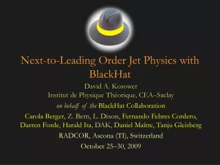 Next-to-Leading Order Jet Physics with BlackHat