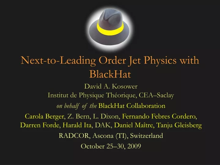 next to leading order jet physics with blackhat