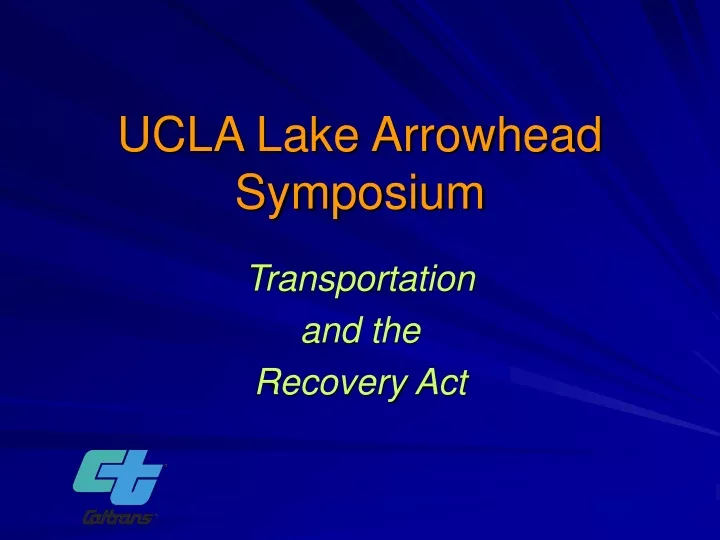 ucla lake arrowhead symposium