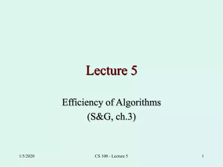 lecture 5