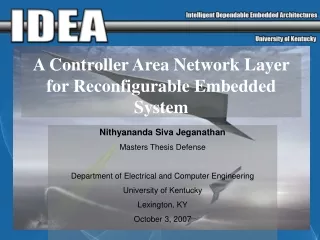 A Controller Area Network Layer for Reconfigurable Embedded System