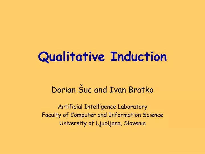 qualitative induction
