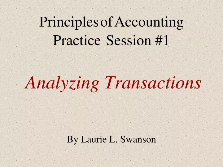 analyzing transactions