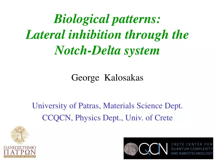 biological patterns lateral inhibition through