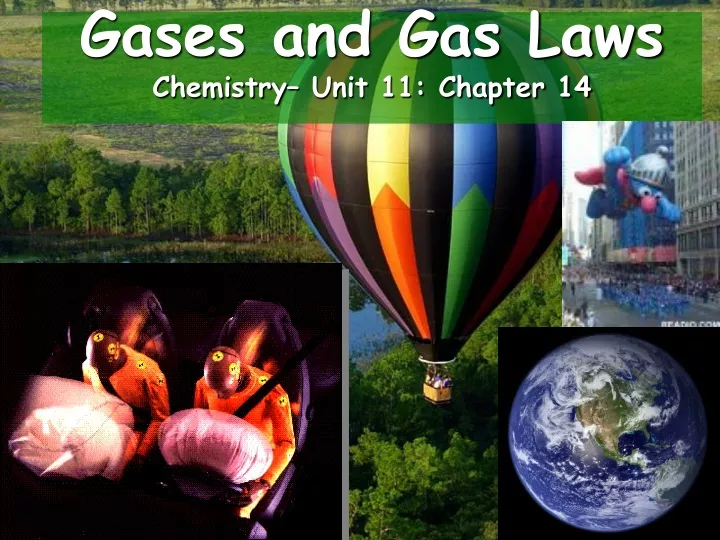 gases and gas laws chemistry unit 11 chapter 14