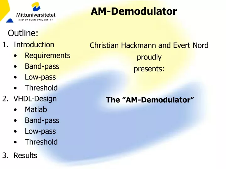 am demodulator