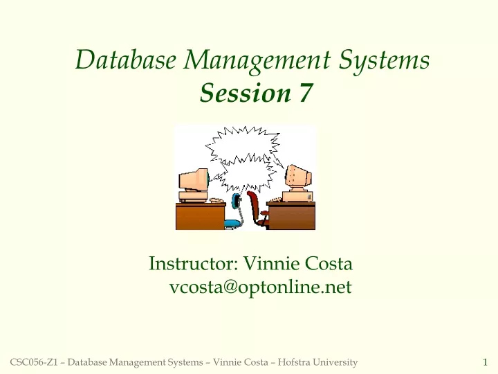 database management systems session 7
