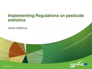 Implementing Regulations on pesticide statistics
