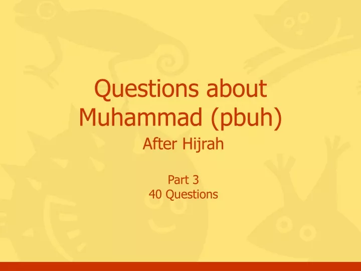 questions about muhammad pbuh