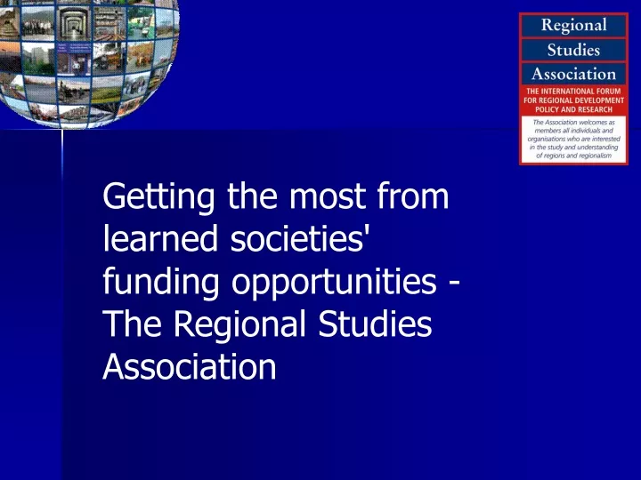 getting the most from learned societies funding
