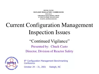 Current Configuration Management Inspection Issues