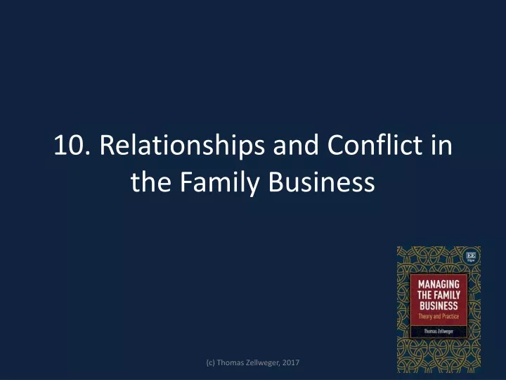 10 relationships and conflict in the family business