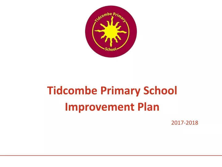 tidcombe primary school improvement plan 2017 2018