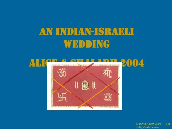 an indian israeli wedding alice shalabh 2004