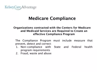 Medicare Compliance