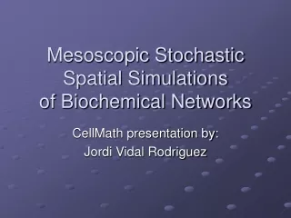 Mesoscopic Stochastic Spatial Simulations of Biochemical Networks