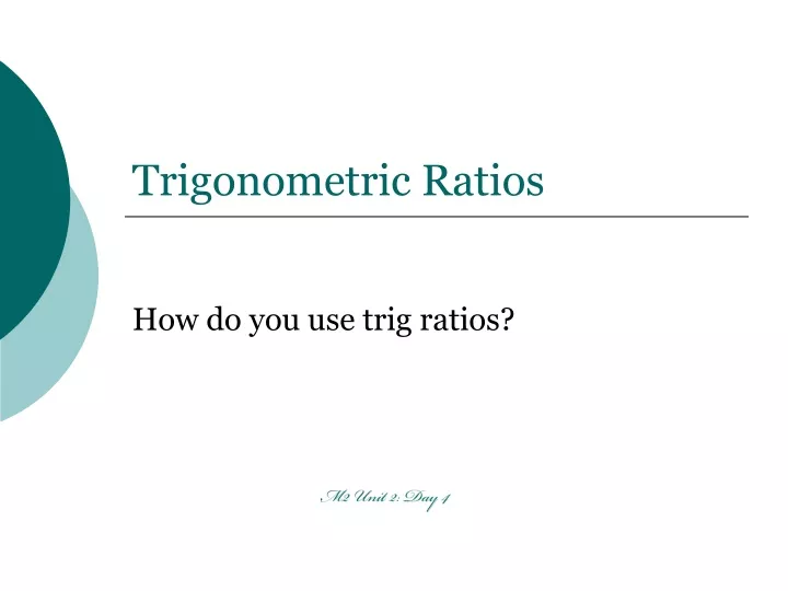 trigonometric ratios