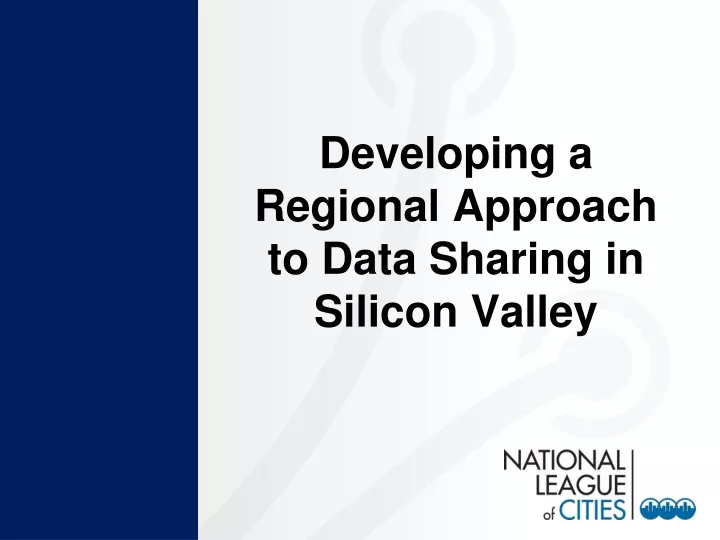 developing a regional approach to data sharing in silicon valley