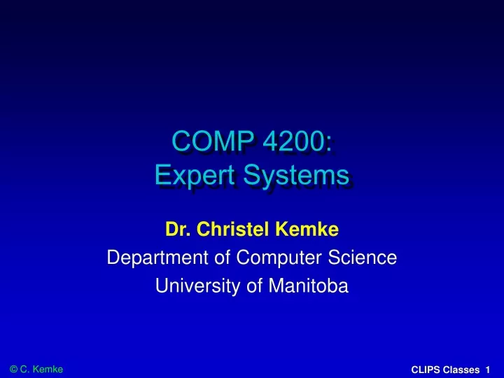 comp 4200 expert systems