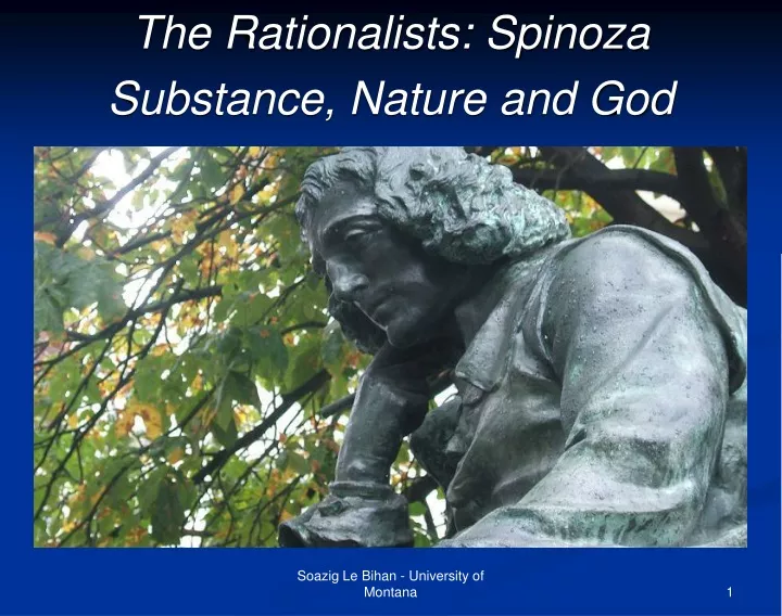 the rationalists spinoza substance nature and god