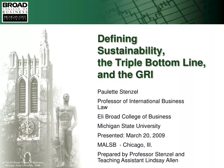 defining sustainability the triple bottom line and the gri