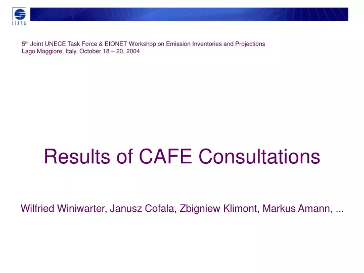 results of cafe consultations