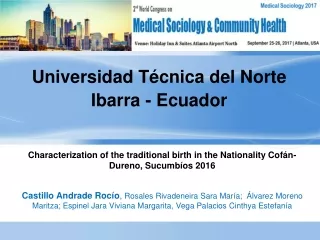 Universidad Técnica del Norte  Ibarra - Ecuador