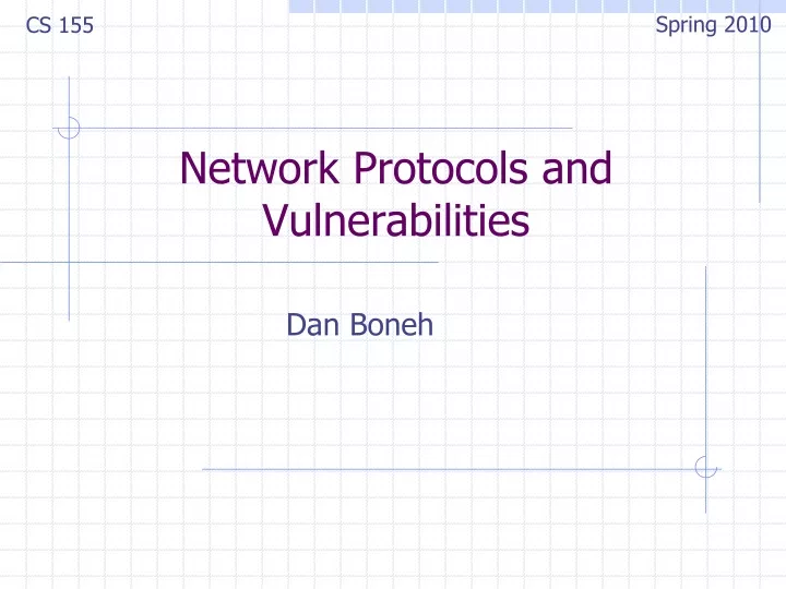 network protocols and vulnerabilities